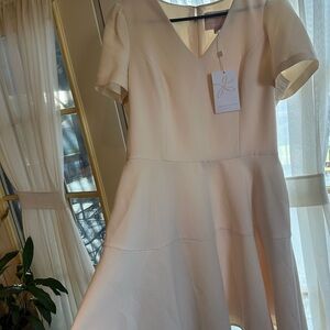 Gal Meets Glam Cream Mini Dress